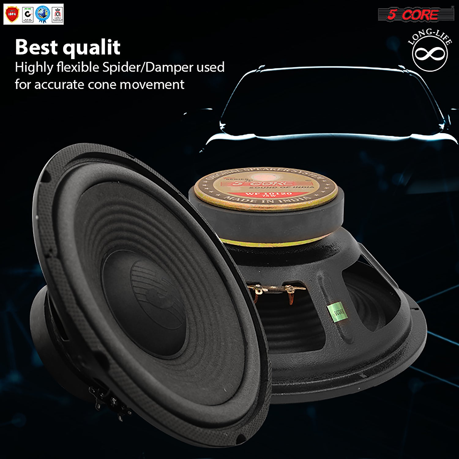 5Core 10 inch Subwoofer Replacement DJ Speaker Car Sub Woofer Loudspeaker WF 10120 - Image 10
