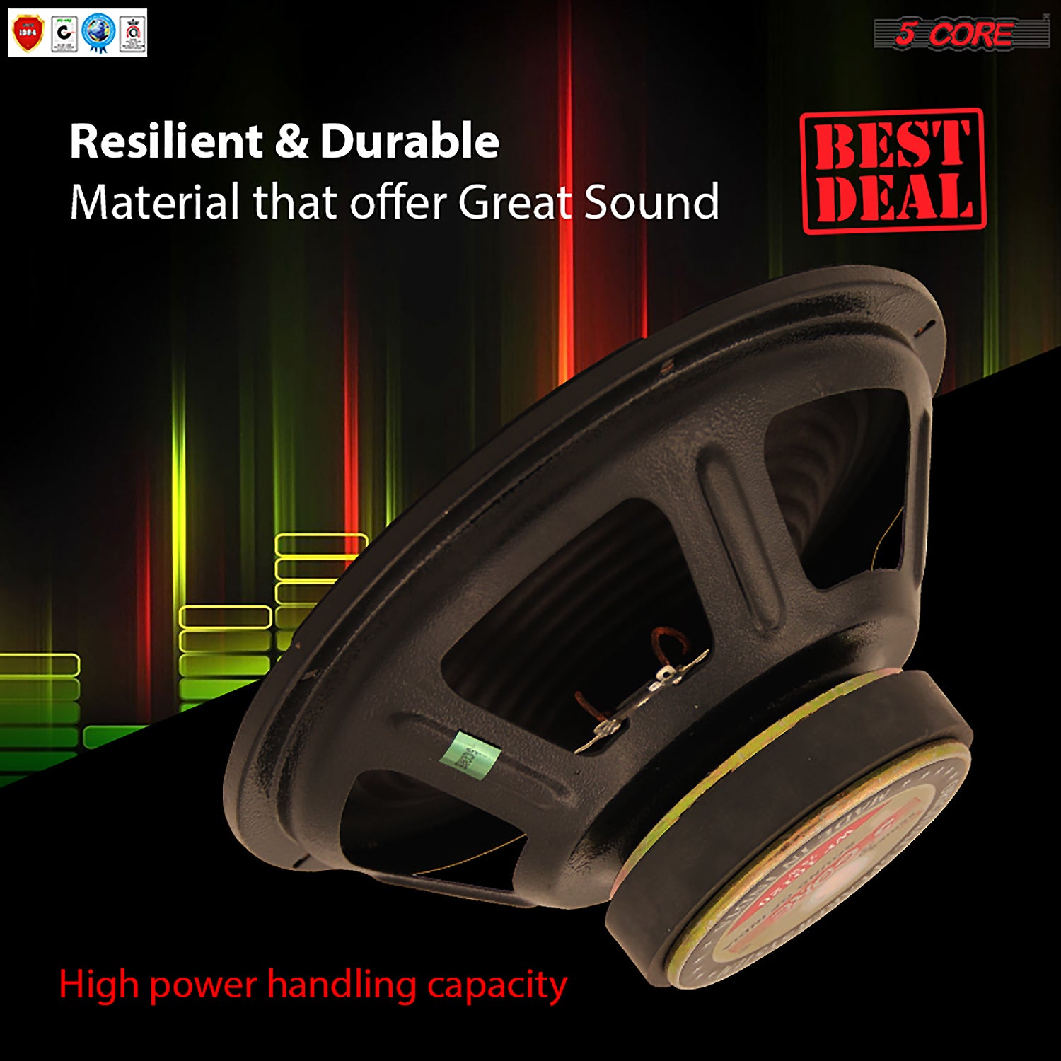 5Core 10 inch Subwoofer Replacement DJ Speaker Car Sub Woofer Loudspeaker WF 10120 - Image 9