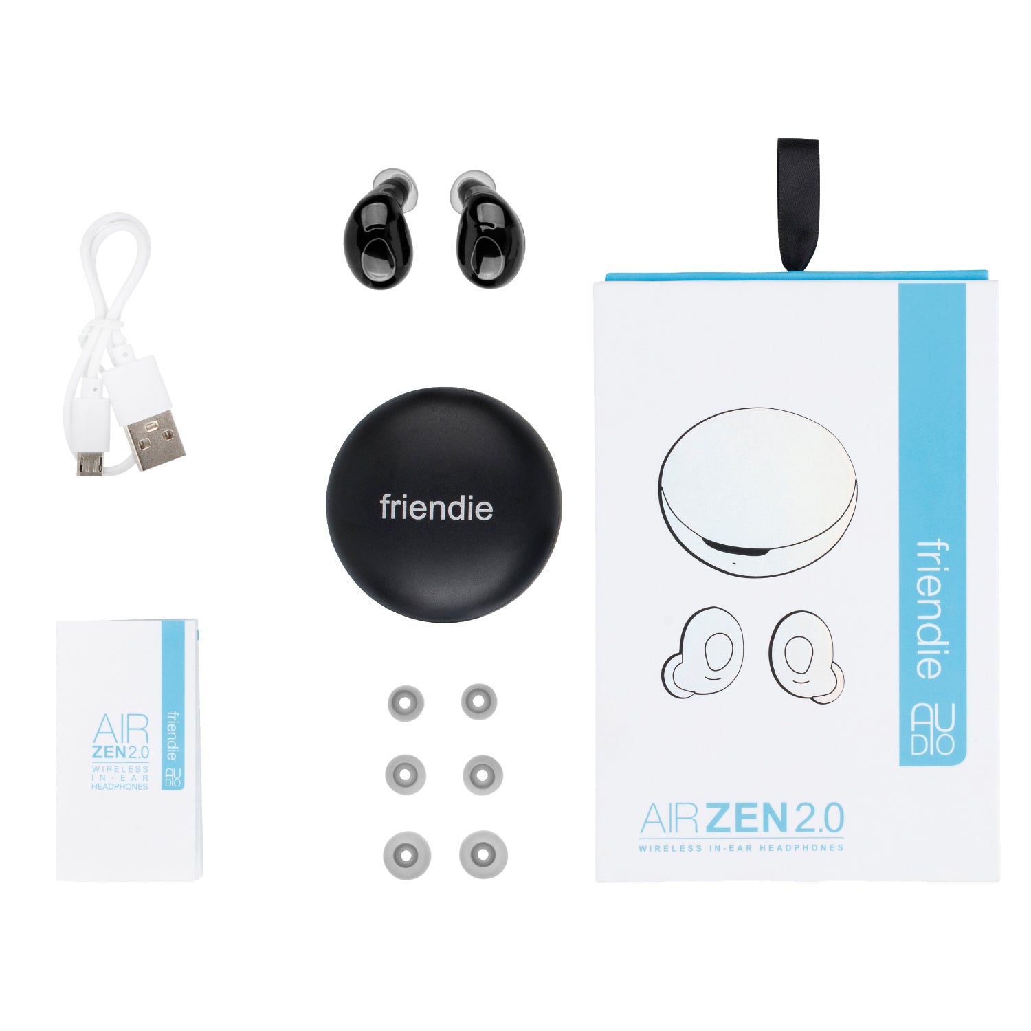 AIR ZEN 2.0 Matte Black Earbuds (In Ear Wireless Headphones) - Image 10