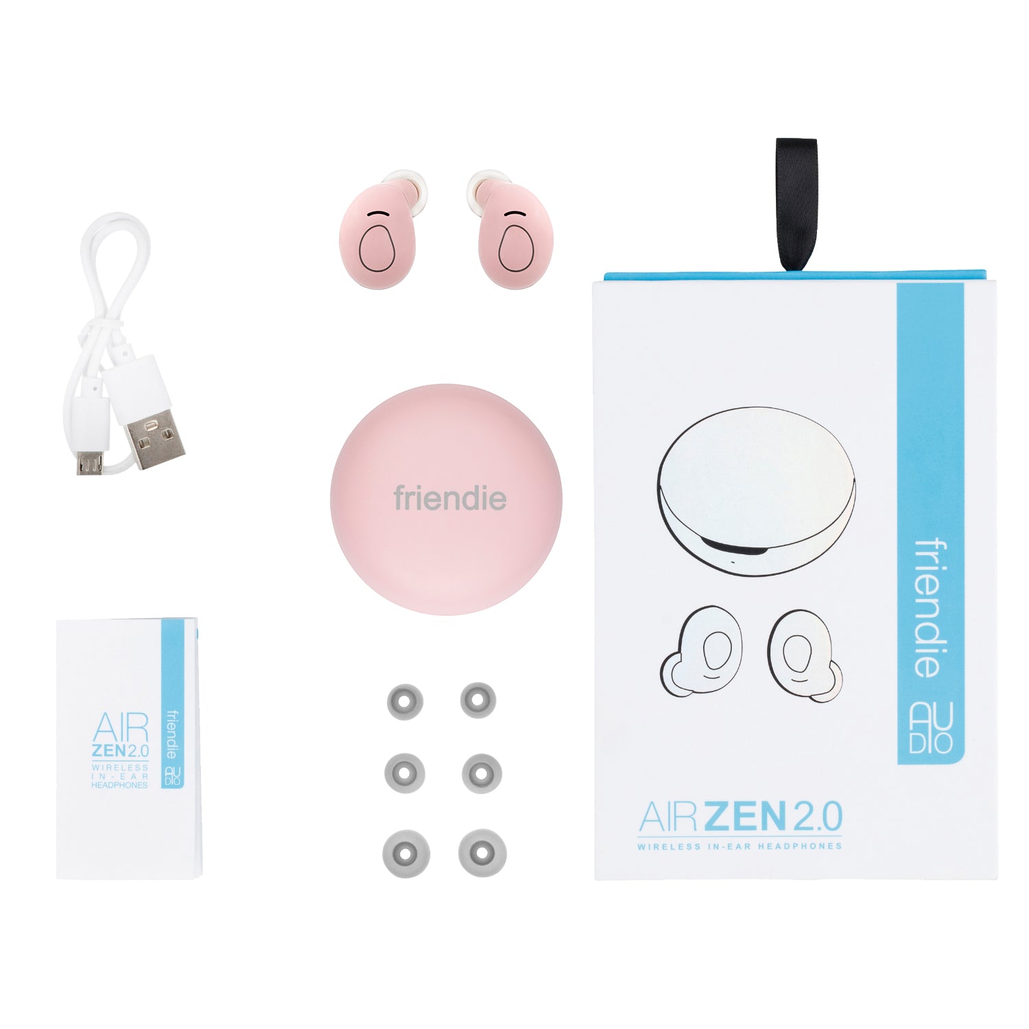 AIR ZEN 2.0 Pink Earbuds (In Ear Wireless Headphones) - Image 10
