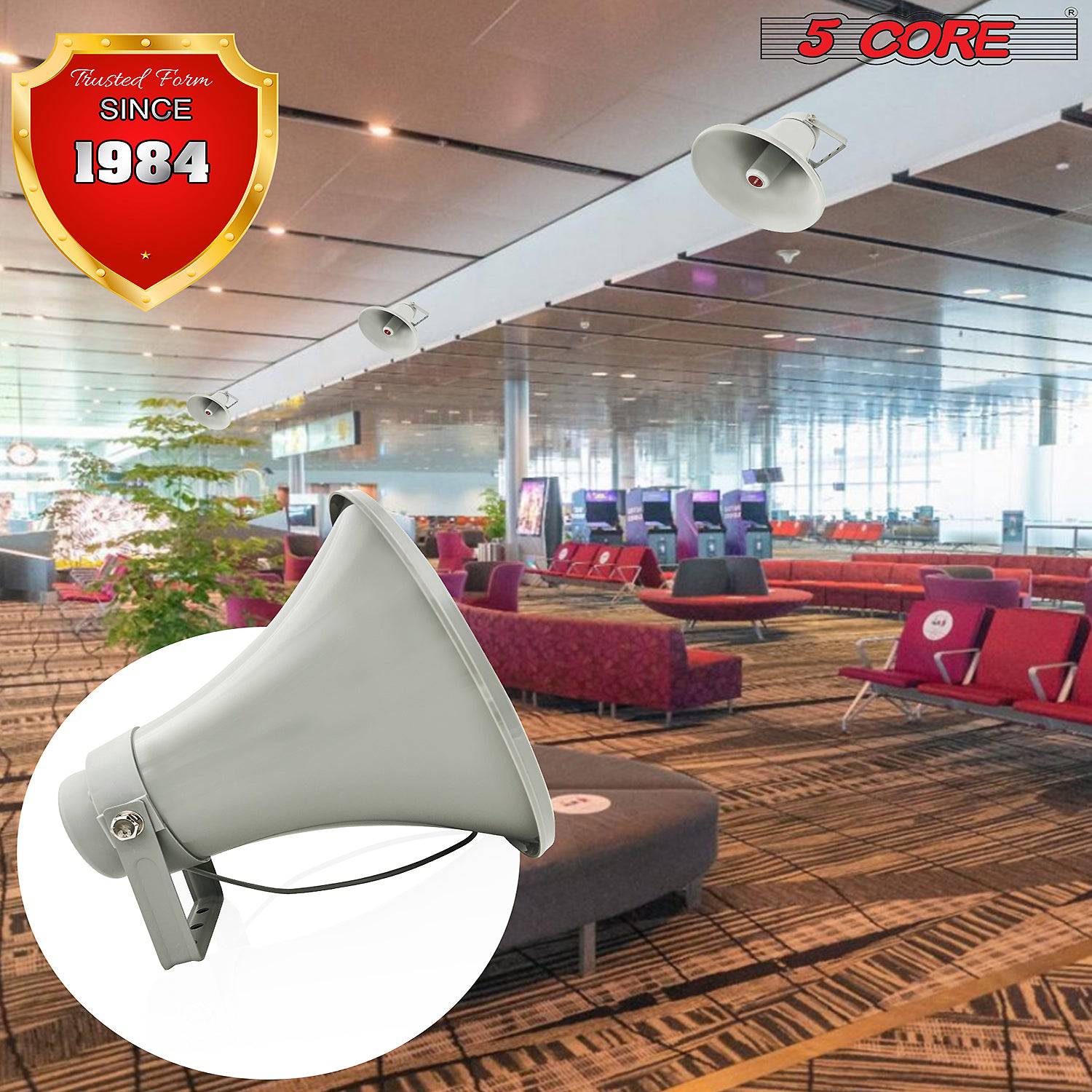 5Core PA Power Horn Indoor Outdoor PRO Waterproof Speaker Driver ABS 100W Siren UHC 300 - Image 7