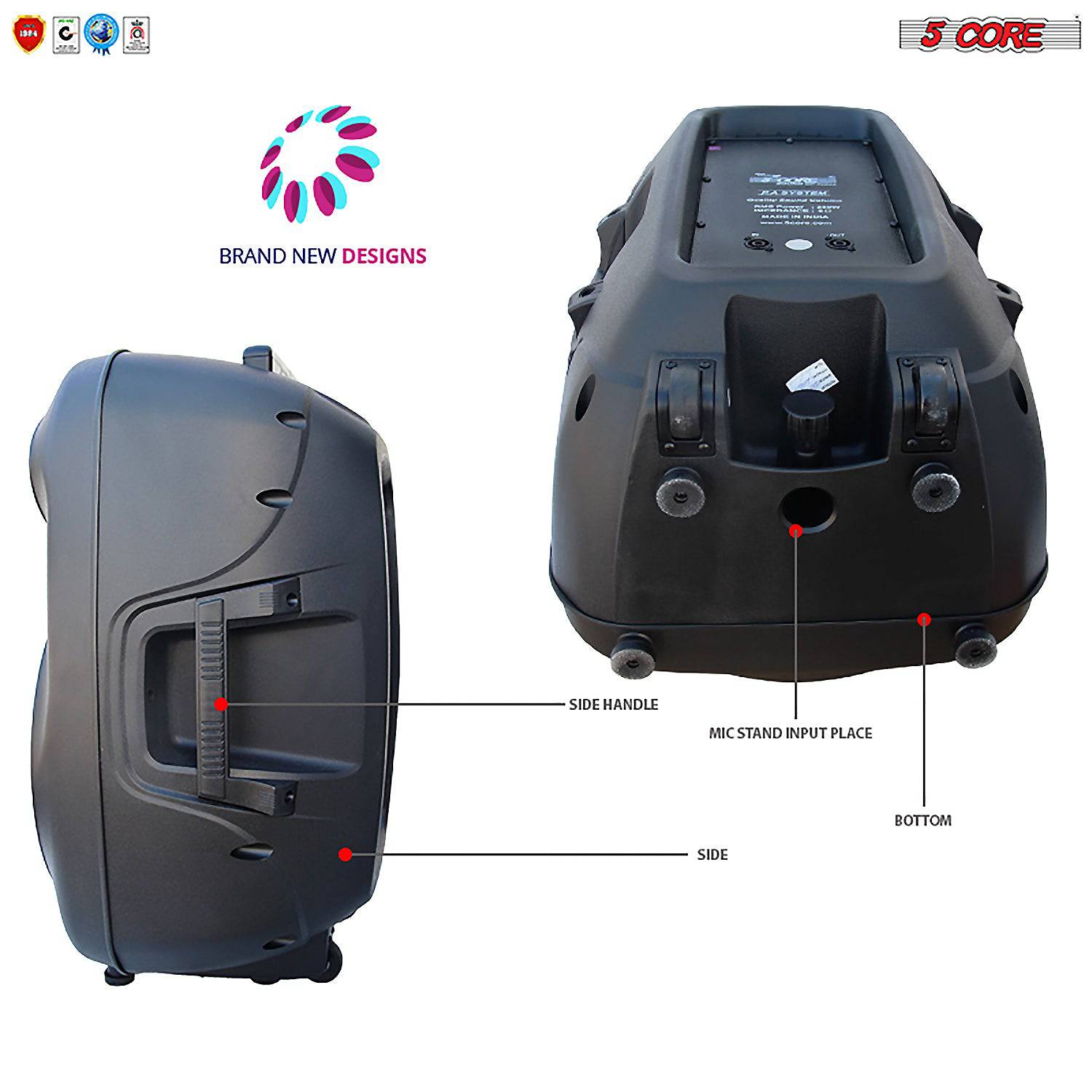 5Core 15 Inches DJ Speaker PA System Passive Bocinas Stage Subwoofer PC 15 - Image 4