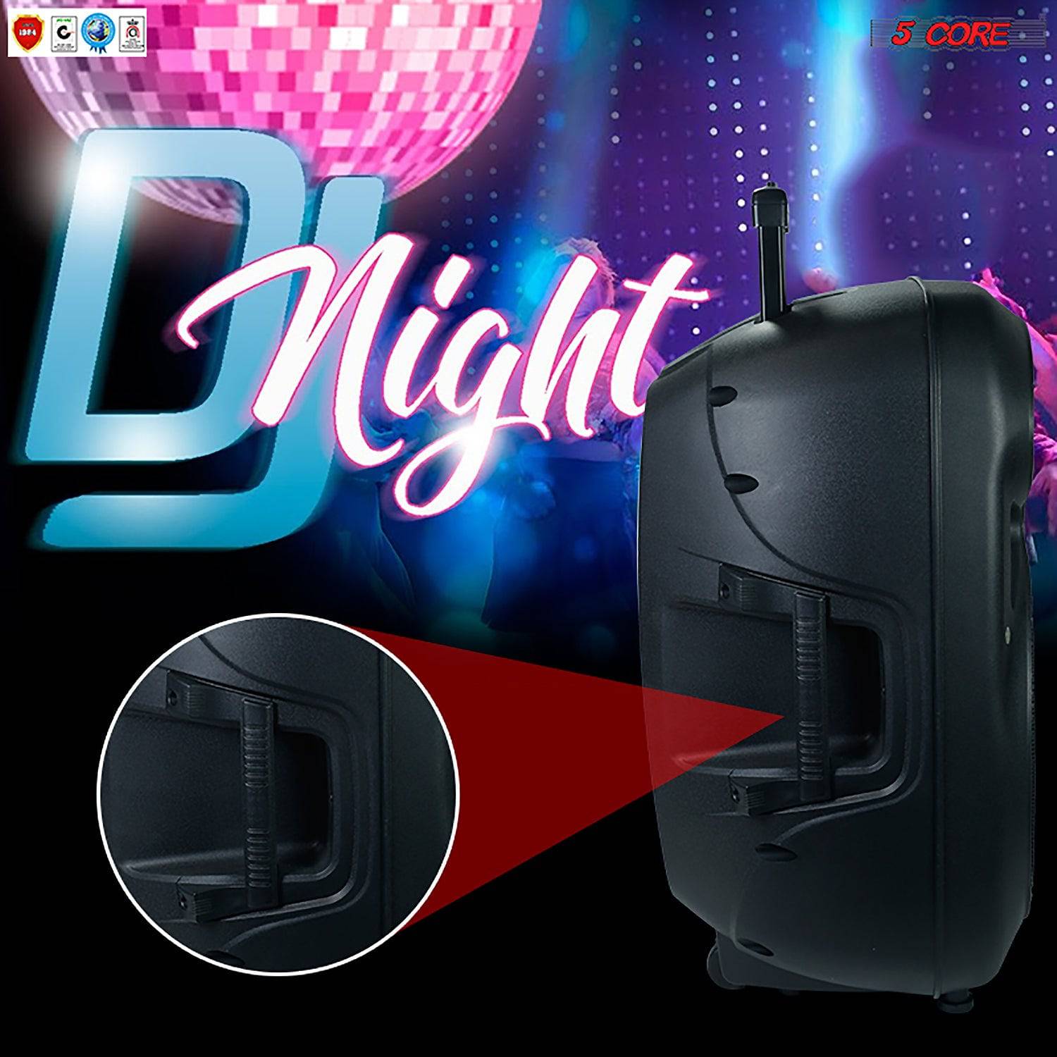 5Core 15 Inches DJ Speaker PA System Passive Bocinas Stage Subwoofer PC 15 - Image 22