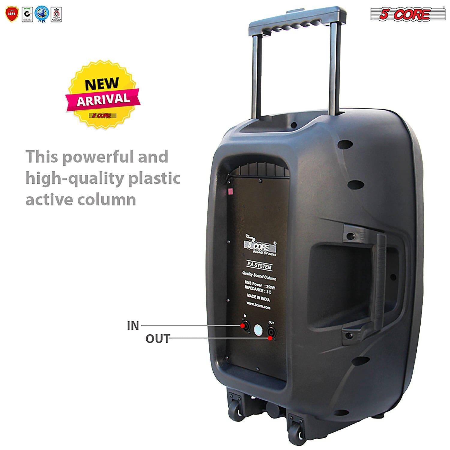 5Core 15 Inches DJ Speaker PA System Passive Bocinas Stage Subwoofer PC 15 - Image 5