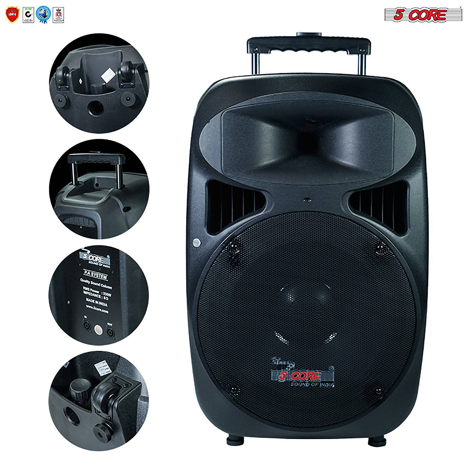 5Core 15 Inches DJ Speaker PA System Passive Bocinas Stage Subwoofer PC 15 - Image 6
