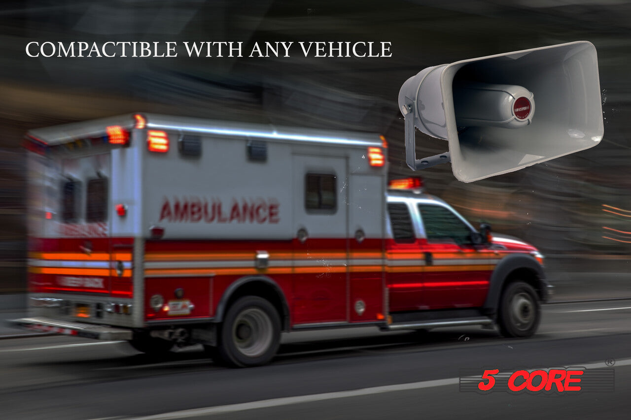 5Core PA Power Horn Indoor Outdoor PRO Waterproof Speaker Driver ABS 2000W Siren SUH-150 - Image 6