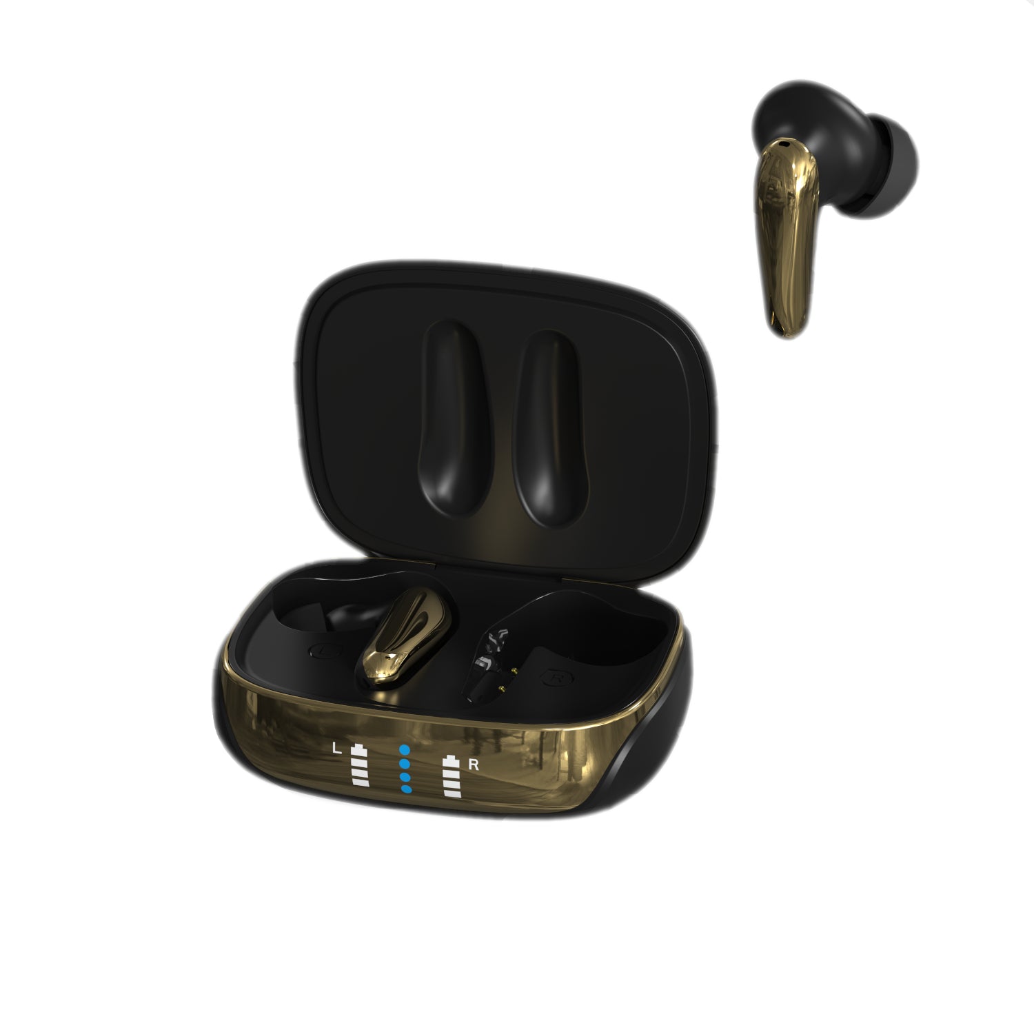 AIR Focus ANC Matte Black and Gold Active Noise Cancelling Earbuds (In Ear Wireless Headphones) - Image 2