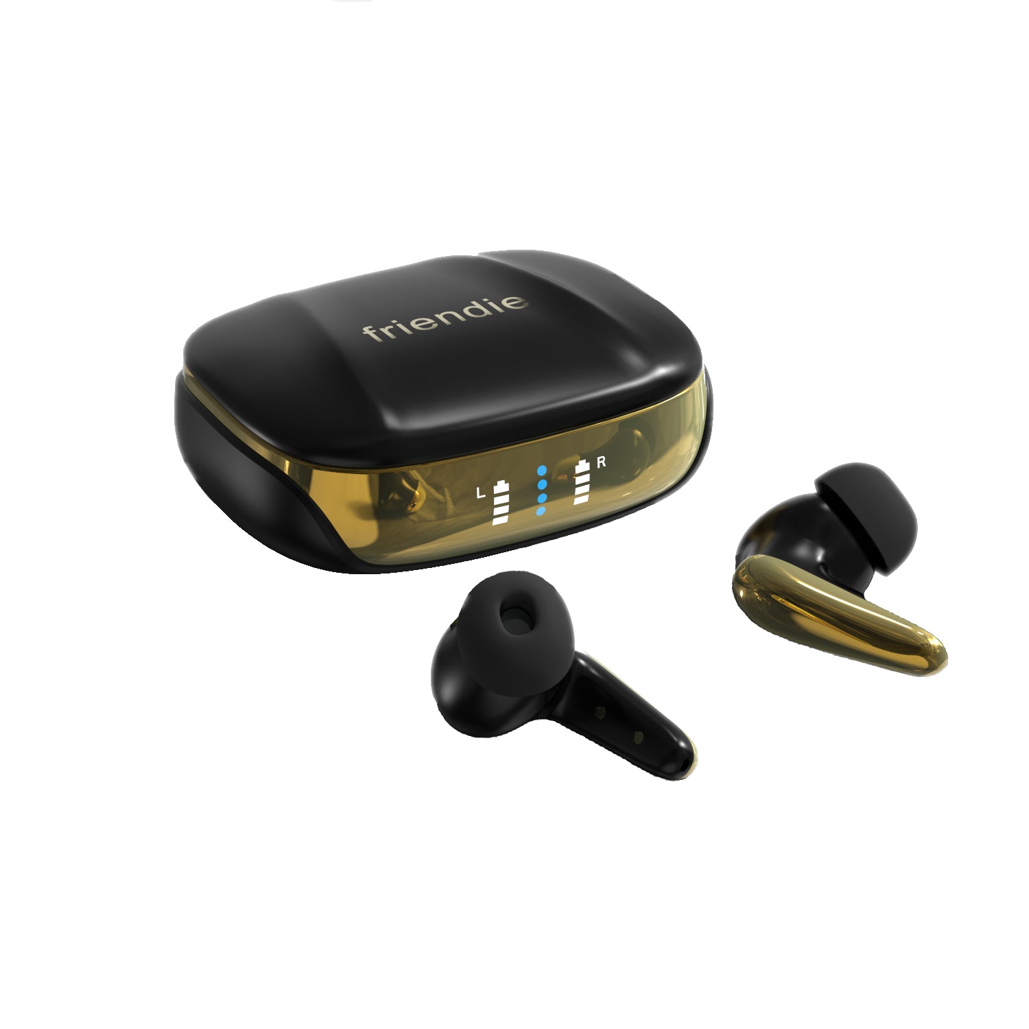 AIR Focus ANC Matte Black and Gold Active Noise Cancelling Earbuds (In Ear Wireless Headphones) - Image 4
